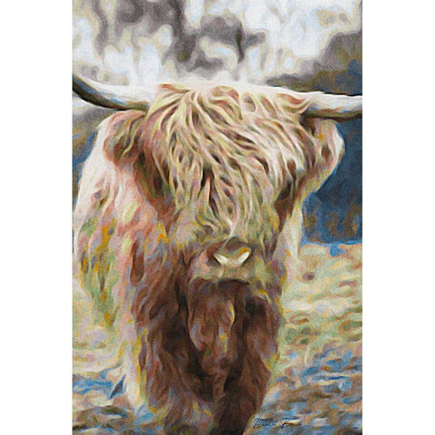 Angus White Modern Wood Framed Art Print by Brown, Denise