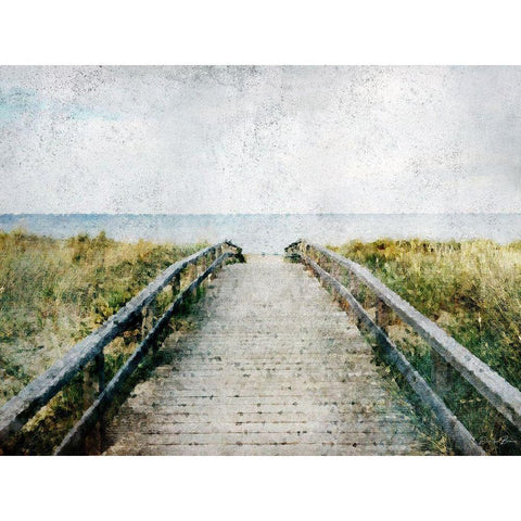 Boardwalk Black Modern Wood Framed Art Print by Brown, Denise