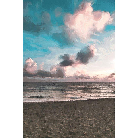 Clouds at Sunset Black Modern Wood Framed Art Print by Brown, Denise