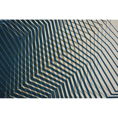 Modern Zig Zag 1 Navy Black Modern Wood Framed Art Print by Brown, Denise