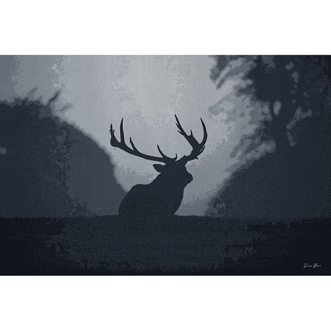 Standing Guard Black Modern Wood Framed Art Print by Brown, Denise