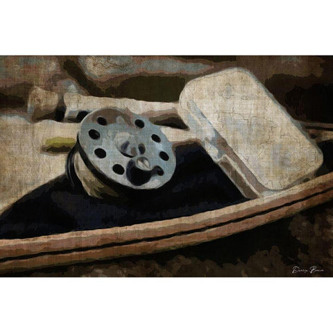 Trout Day White Modern Wood Framed Art Print by Brown, Denise