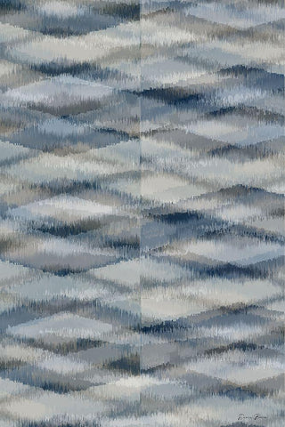 Diamond Pattern White Modern Wood Framed Art Print with Double Matting by Brown, Denise