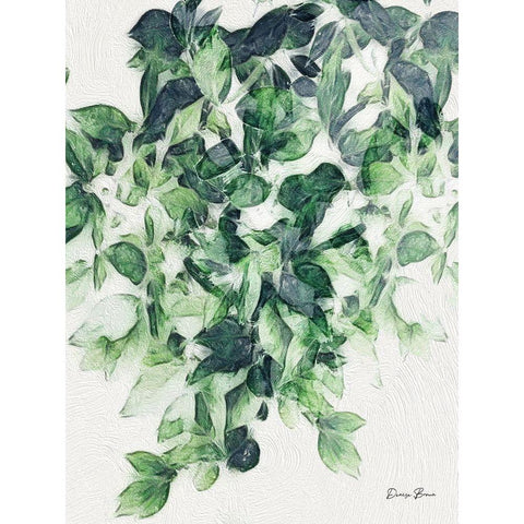 Hanging Greens 2 White Modern Wood Framed Art Print by Brown, Denise