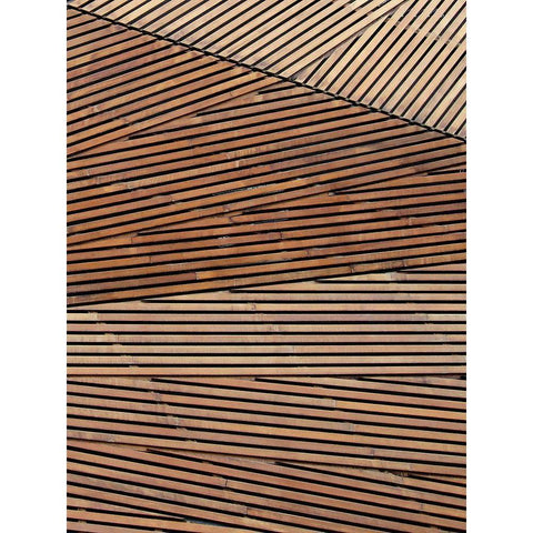 Geometric Wood Panel 2 White Modern Wood Framed Art Print by Brown, Denise