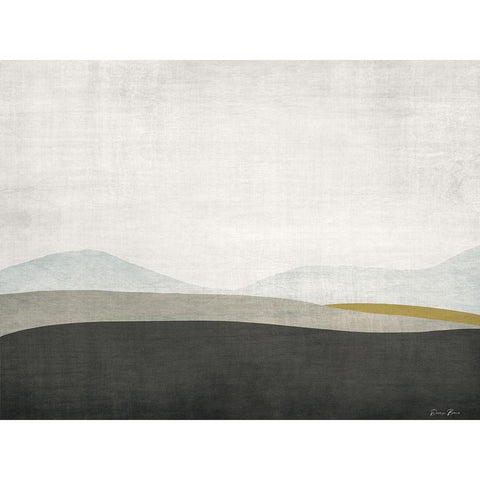 Minimalist Landscape Black Modern Wood Framed Art Print with Double Matting by Brown, Denise