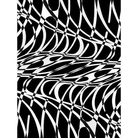 Curvature Black Modern Wood Framed Art Print by Brown, Denise