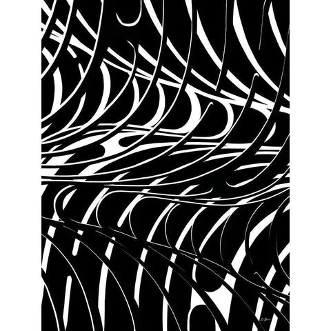 Curvature 2.0 Black Modern Wood Framed Art Print with Double Matting by Brown, Denise