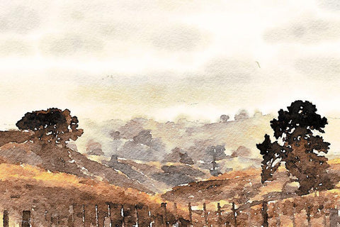 Front Porch View White Modern Wood Framed Art Print with Double Matting by Brown, Denise