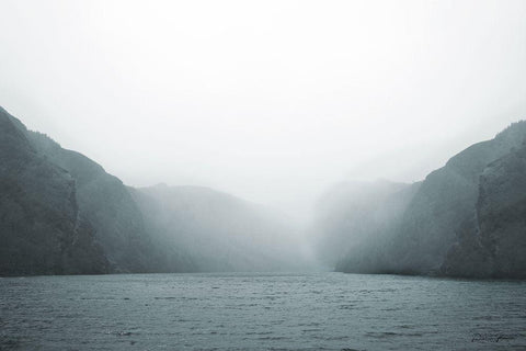 Morning Haze White Modern Wood Framed Art Print with Double Matting by Brown, Denise