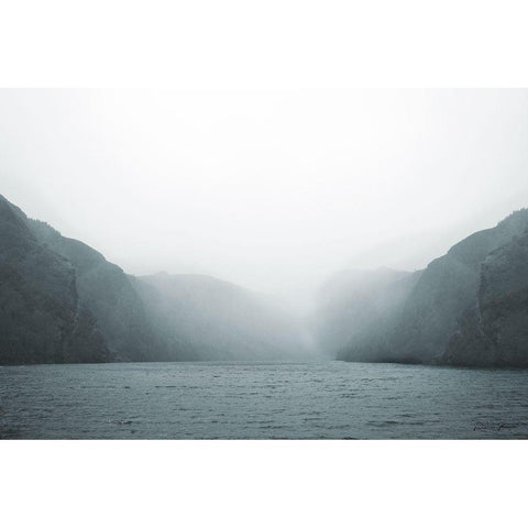 Morning Haze Black Modern Wood Framed Art Print by Brown, Denise