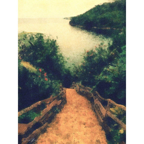 Pathway Gold Ornate Wood Framed Art Print with Double Matting by Brown, Denise