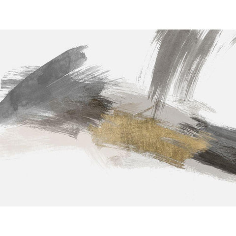 Dexterity 1 Gold Black Modern Wood Framed Art Print with Double Matting by Brown, Denise
