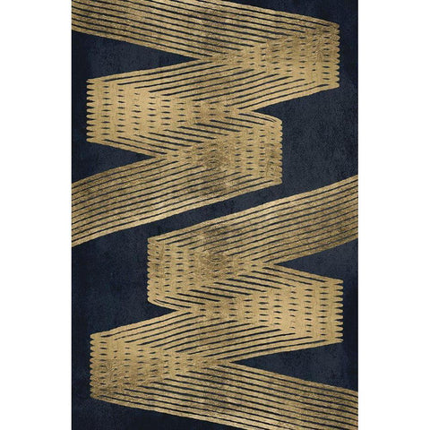 Golden Criss Cross 1 White Modern Wood Framed Art Print by Brown, Denise