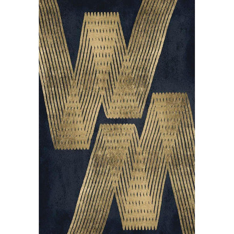 Golden Criss Cross 2 Black Modern Wood Framed Art Print with Double Matting by Brown, Denise