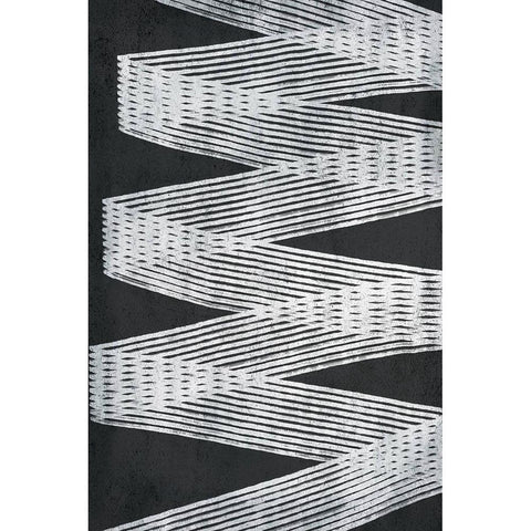 Monochrome Lines 1 White Modern Wood Framed Art Print by Brown, Denise