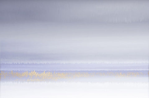 Lilac Horizon White Modern Wood Framed Art Print with Double Matting by Brown, Denise