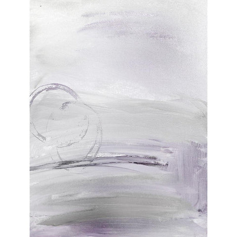 Lilac Abstract Black Modern Wood Framed Art Print with Double Matting by Brown, Denise