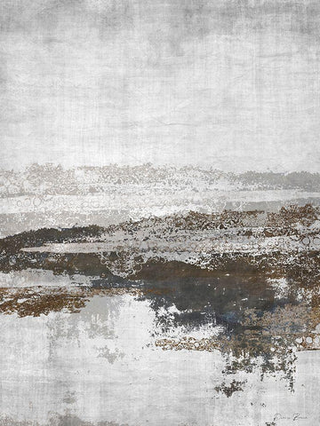 Exclusion White Modern Wood Framed Art Print with Double Matting by Brown, Denise