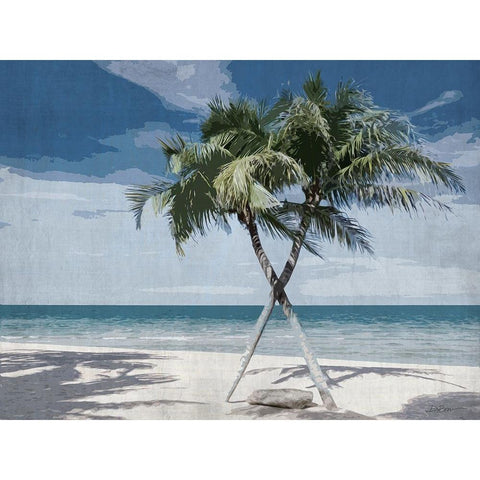 X Marks The Spot Black Modern Wood Framed Art Print by Brown, Denise