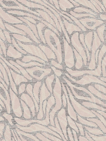 Blush Fabric Pattern 2 White Modern Wood Framed Art Print with Double Matting by Brown, Denise