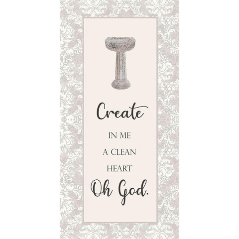 Create a Clean Heart White Modern Wood Framed Art Print by Brown, Denise