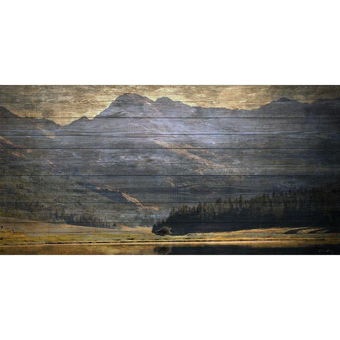 Mountain Reflection 3 Gold Ornate Wood Framed Art Print with Double Matting by Brown, Denise