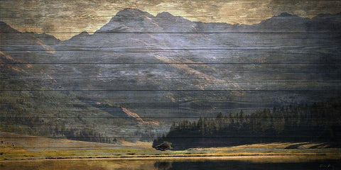 Mountain Reflection 3 Black Ornate Wood Framed Art Print with Double Matting by Brown, Denise