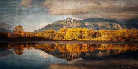 Mountain Reflection Black Ornate Wood Framed Art Print with Double Matting by Brown, Denise