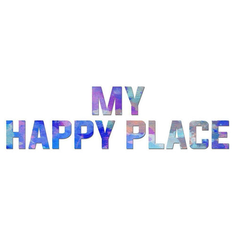 My Happy Place 2 Black Modern Wood Framed Art Print by Brown, Denise