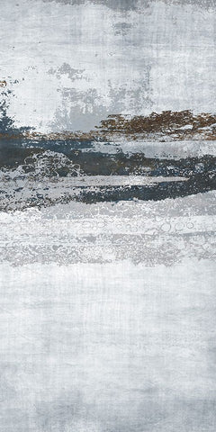 Split Exclusion 1 V2 Black Modern Wood Framed Art Print by Brown, Denise