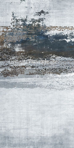 Split Exclusion 2 V2 Black Ornate Wood Framed Art Print with Double Matting by Brown, Denise