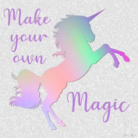 Make Your Own Magic White Modern Wood Framed Art Print with Double Matting by Brown, Denise