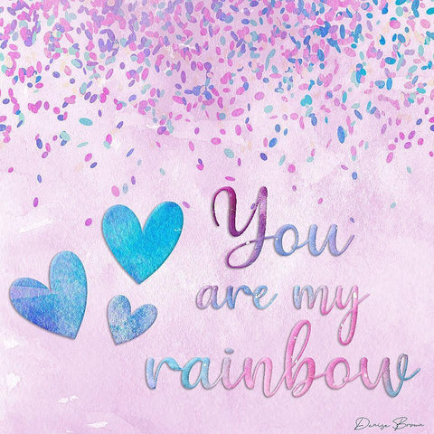 You are My Rainbow Black Ornate Wood Framed Art Print with Double Matting by Brown, Denise