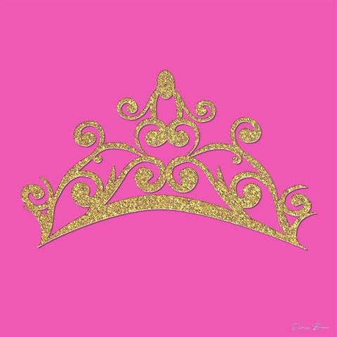 Princess Crown White Modern Wood Framed Art Print with Double Matting by Brown, Denise