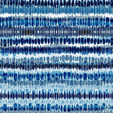 Blue Lines White Modern Wood Framed Art Print by Brown, Denise