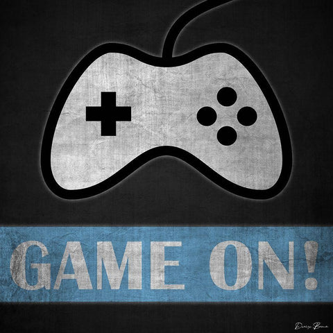 Game On 3 White Modern Wood Framed Art Print with Double Matting by Brown, Denise