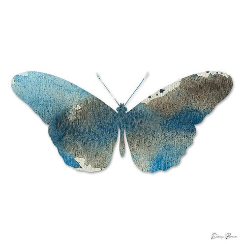 Watercolor Wings 4 White Modern Wood Framed Art Print by Brown, Denise