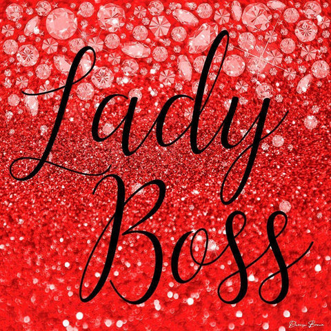 Lady Boss 2 Black Modern Wood Framed Art Print with Double Matting by Brown, Denise