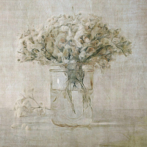 Simple Blooms 2 Black Modern Wood Framed Art Print with Double Matting by Brown, Denise
