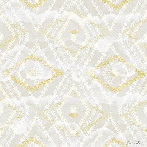 Gold Khaki Pattern 2 White Modern Wood Framed Art Print by Brown, Denise