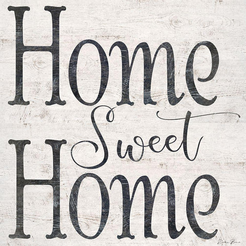 Home Sweet Home Gold Ornate Wood Framed Art Print with Double Matting by Brown, Denise