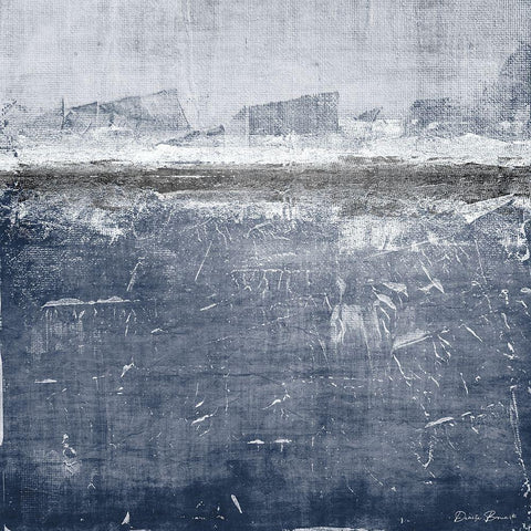 Navy Hue 2 White Modern Wood Framed Art Print by Brown, Denise