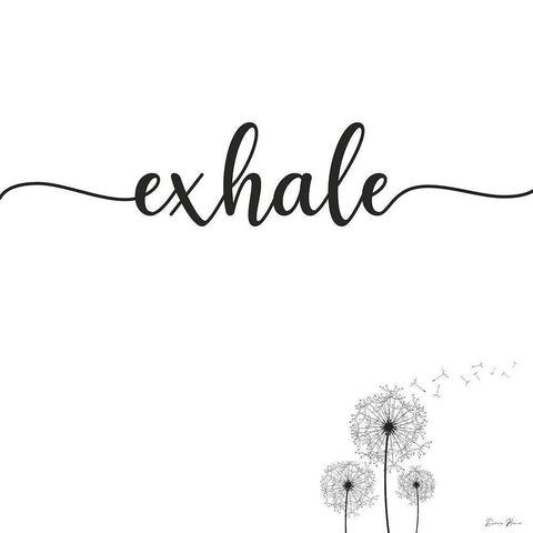 Exhale Black Modern Wood Framed Art Print with Double Matting by Brown, Denise