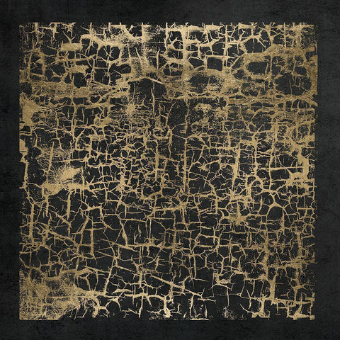 Crackle 2 White Modern Wood Framed Art Print with Double Matting by Brown, Denise