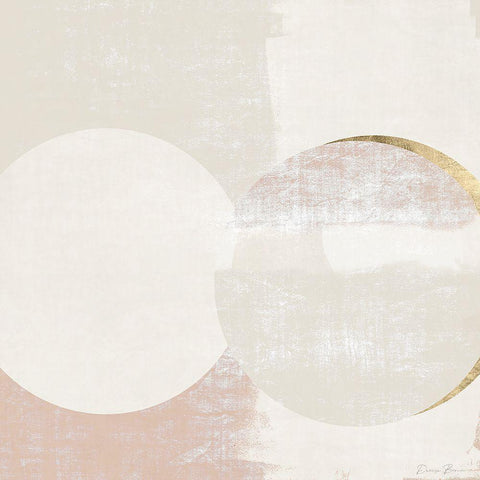 Eclipse 1 White Modern Wood Framed Art Print with Double Matting by Brown, Denise