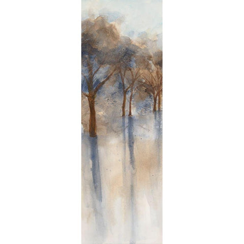 Misty Forest 1 Black Modern Wood Framed Art Print with Double Matting by Charest, Doris