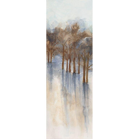 Misty Forest 2 Black Modern Wood Framed Art Print with Double Matting by Charest, Doris
