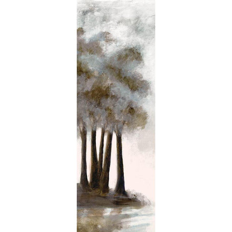 Wooded Vista 1 White Modern Wood Framed Art Print by Charest, Doris