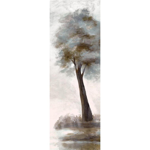 Wooded Vista 2 Black Modern Wood Framed Art Print with Double Matting by Charest, Doris